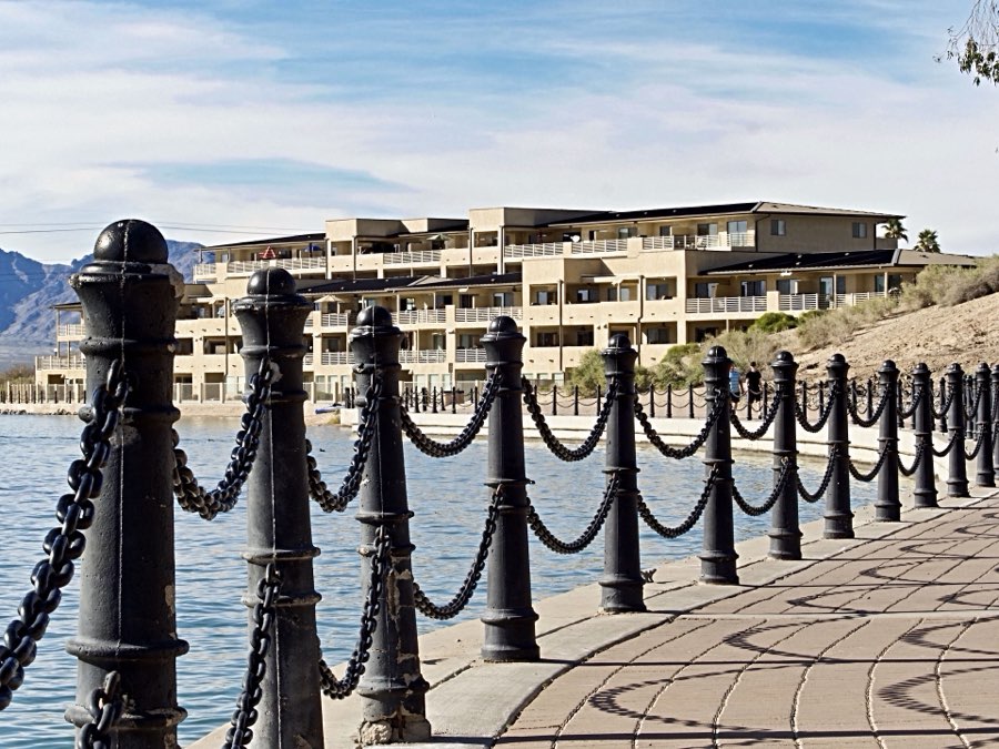 The walkway along the Bridgewater Channel in Lake Havasu City