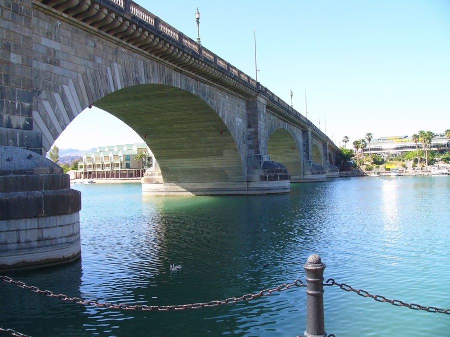 The London Bridge over the channel in Lake Havasu City