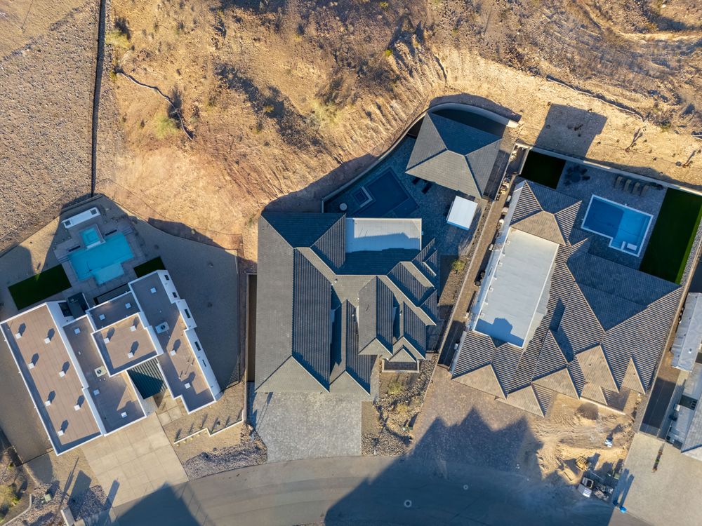 Overhead view of the lot