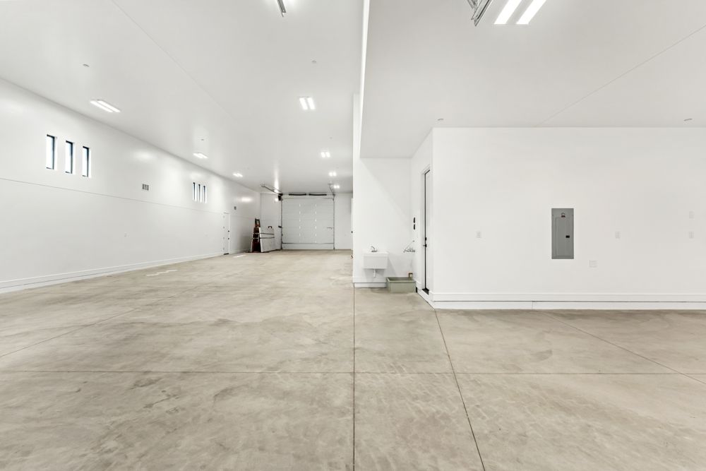 Full depth of the motorhome garage bay