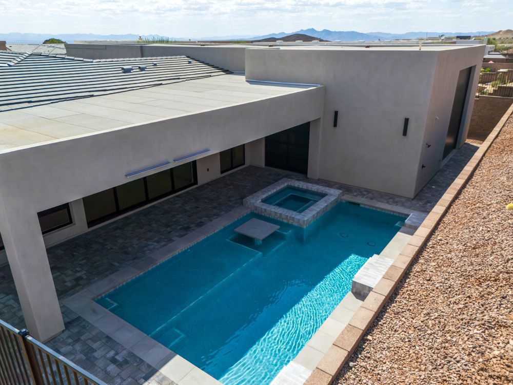 Pool and spa from above