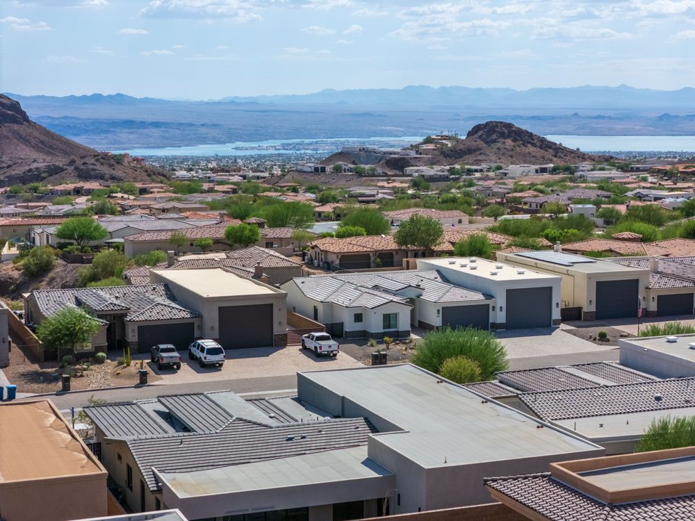Aerial view toward Lake Havasu